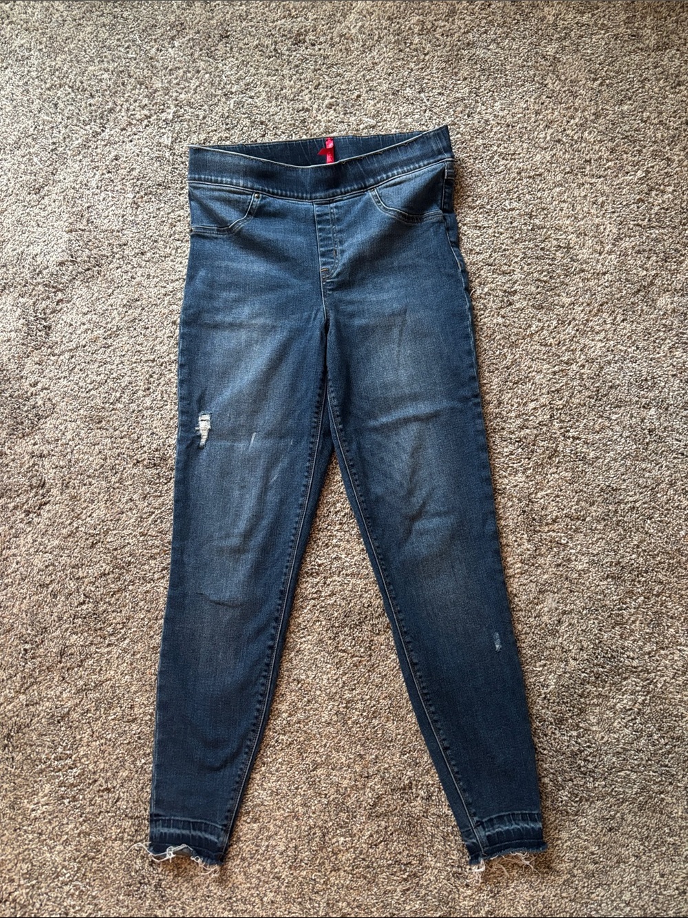 SPANX Dark Blue Skinny Jeggings - Stretch Denim Look